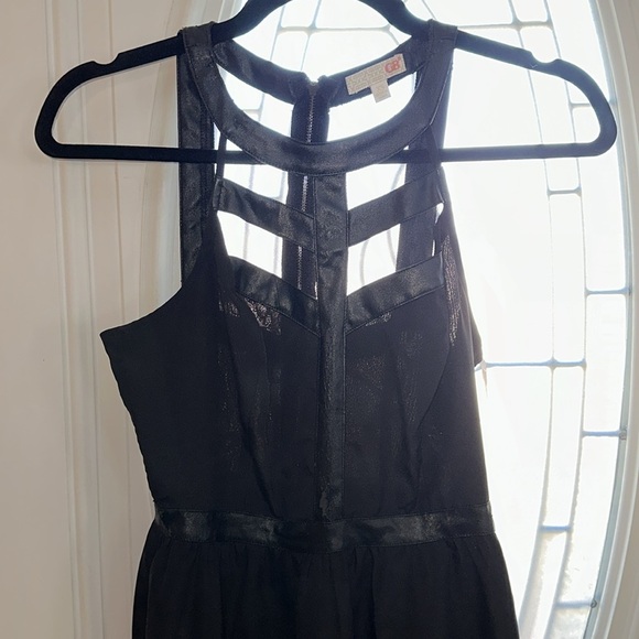 NWT GIANNI BINI Black Halter Mini Dress Womens Size XS - Picture 3 of 11